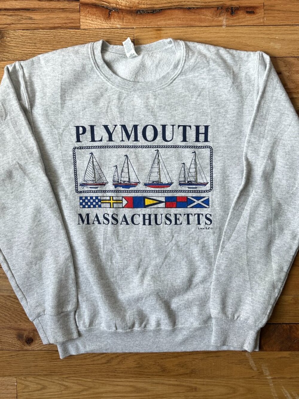Vintage 1990s Plymouth Massachusetts Travel Vacation Jerzees Sweatshirt SIZE S